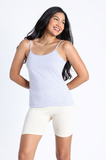 Buy Zivame Knit Cotton Camisole - Grey Mel